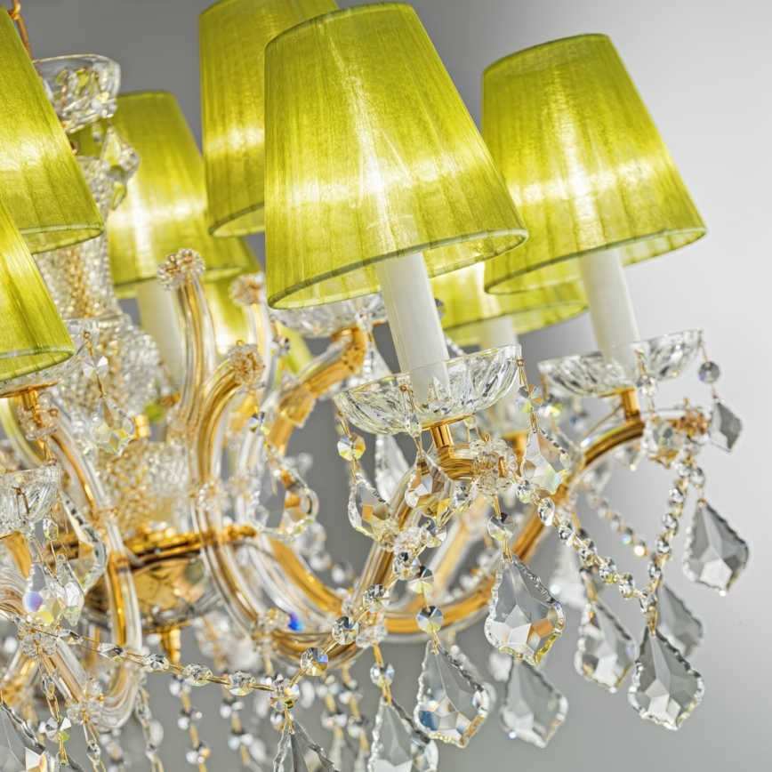 Kolarz 3149.88.3.KoT - Żyrandol kryształowy na łańcuchu MARIA LOUISE 8xE14/40W/230V 24K złoty