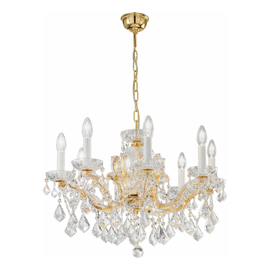 Kolarz 3149.88.3.KoT - Żyrandol kryształowy na łańcuchu MARIA LOUISE 8xE14/40W/230V 24K złoty