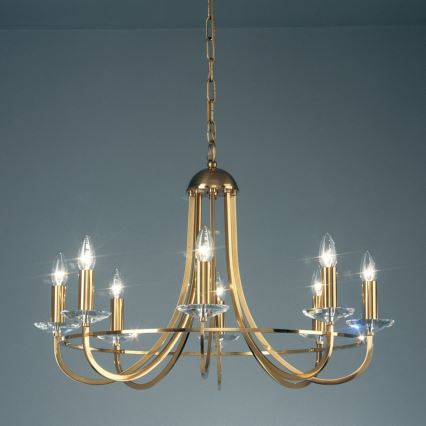 Kolarz 330.88.8C - Kryształowy żyrandol na łańcuchu IMPERIAL 8xE14/60W/230V złoty