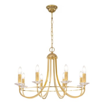 Kolarz 330.88.8C - Żyrandol kryształowy na łańcuchu IMPERIAL 8xE14/60W/230V złoty