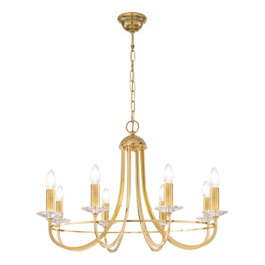Kolarz 330.88.8C - Żyrandol kryształowy na łańcuchu IMPERIAL 8xE14/60W/230V złoty