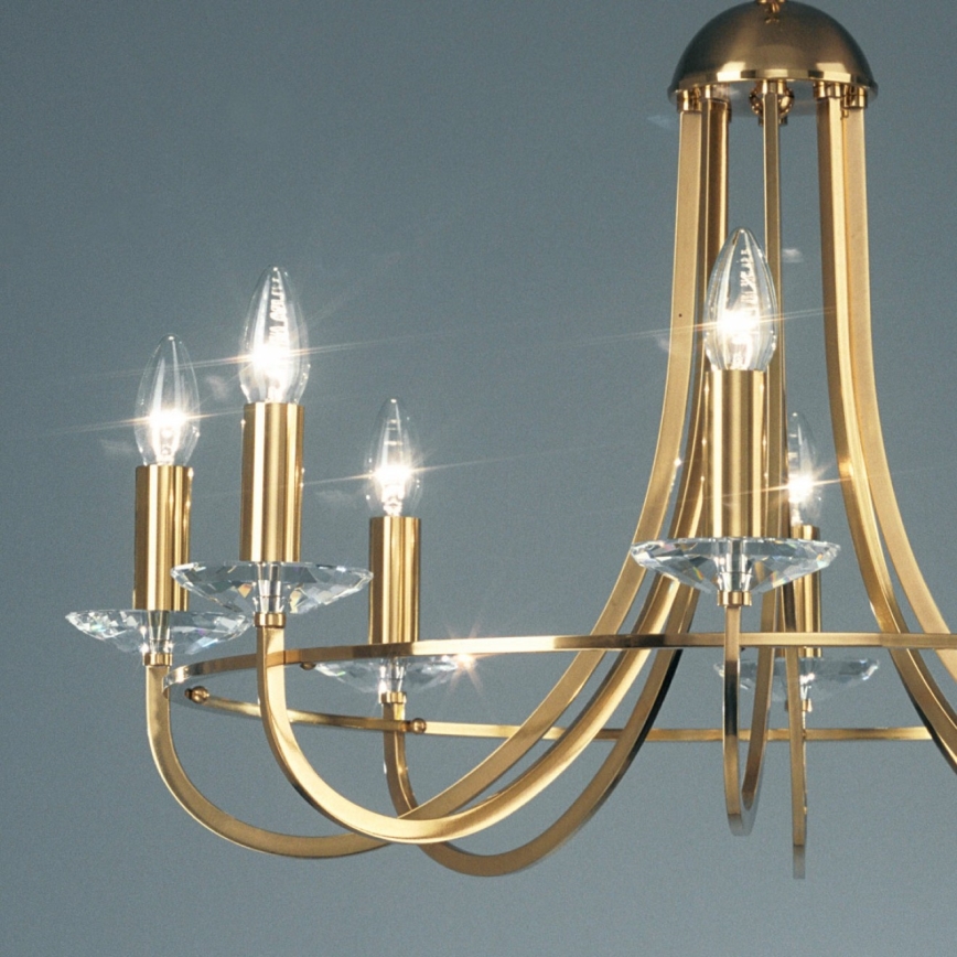 Kolarz 330.88.8C - Żyrandol kryształowy na łańcuchu IMPERIAL 8xE14/60W/230V złoty