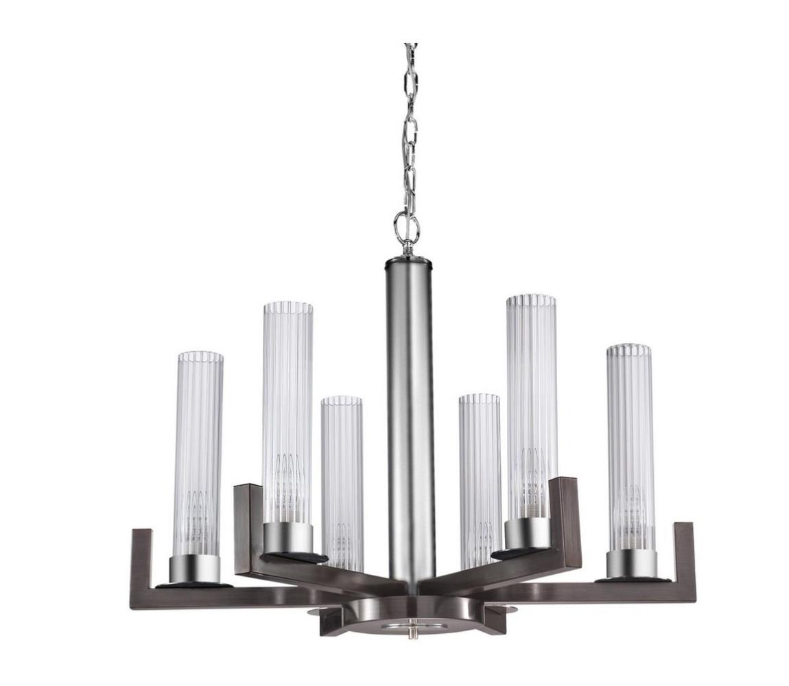 Kolarz 6009.80660 - Żyrandol na łańcuchu RAGGIO 6xE14/25W/230V matowy chrom