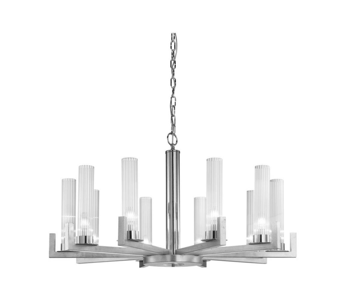 Kolarz 6009.81050 - Żyrandol na łańcuchu RAGGIO 10xE14/25W/230V srebrny
