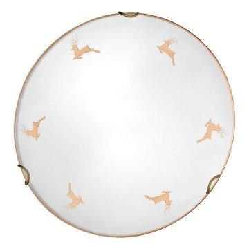 Kolarz 731.11.4.150 - Kinkiet NONNA 1xE27/60W/230V, średnica 30 cm, poroże, różowe złoto