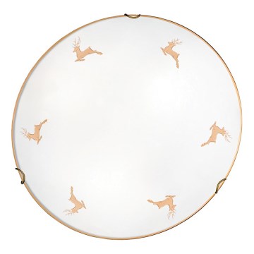 Kolarz 731.12.4.150 - Kinkiet NONNA, 2xE27/60W/230V, Ø 40 cm, z motywem jelenia, różowe złoto