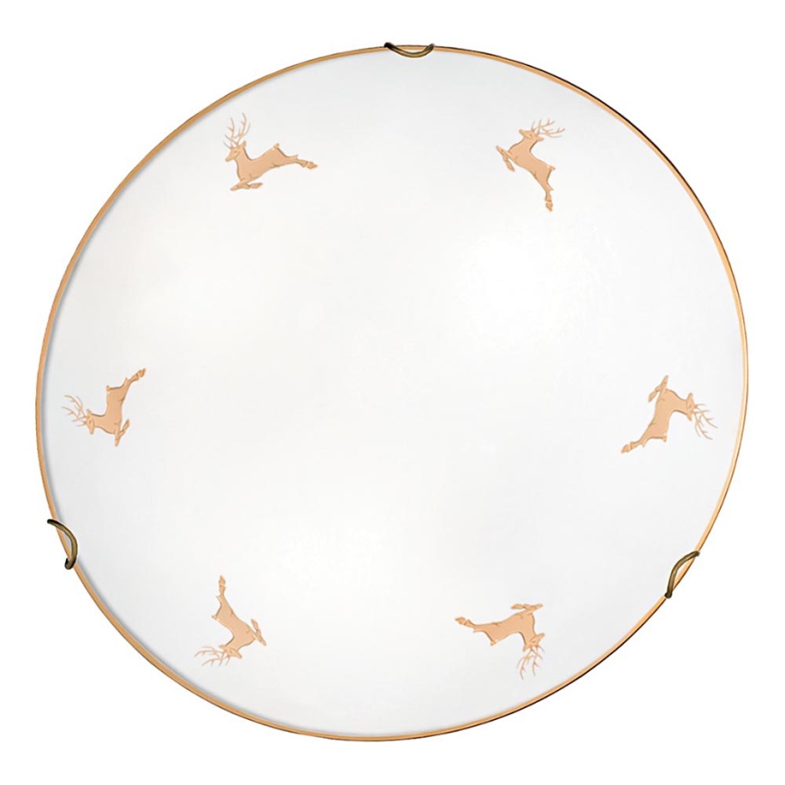 Kolarz 731.12.4.150 - Kinkiet NONNA, 2xE27/60W/230V, Ø 40 cm, z motywem jelenia, różowe złoto