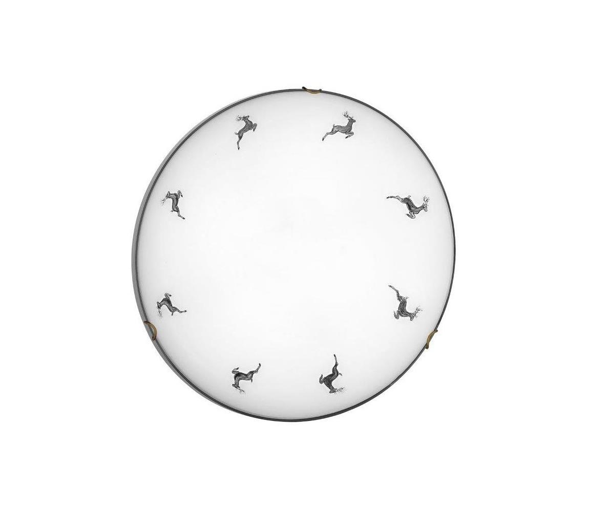 Kolarz 731.13.4.133- Lampa sufitowa NONNA 3xE27/60W/230V śr. 50 cm jeleń szara