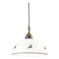 Kolarz 731.30.101 - Żyrandol na lince NONNA 1xE27/75W/230V śr. 30 cm jelenie zielony