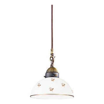 Kolarz 731.30.170 - Lampa wisząca na lince NONNA 1xE27/75W/230V, Ø 20 cm, kwiaty, różowe złoto
