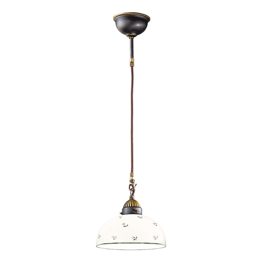 Kolarz 731.30.20 - Żyrandol na lince NONNA 1xE27/75W/230V śr. 20 cm zielony