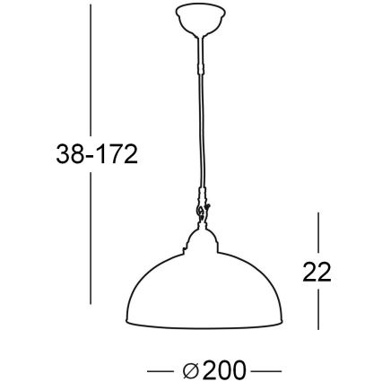 Kolarz 731.30.21 - Żyrandol na lince NONNA 1xE27/75W/230V zielony