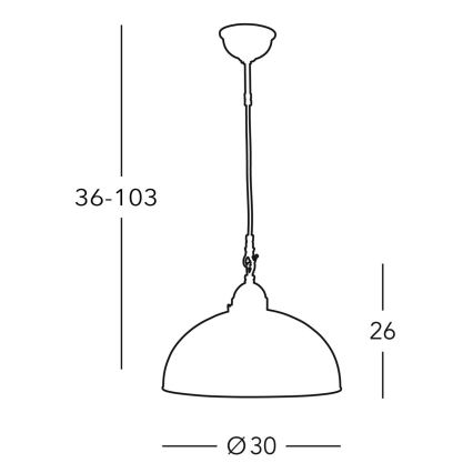 Kolarz 731.30.25 - Lampa wisząca na linkę NONNA 1xE27/75W/230V niebieska
