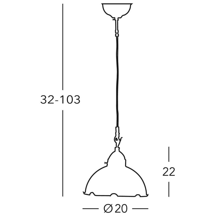 Kolarz 731.30.53 - Żyrandol na lince NONNA 1xE27/75W/230V