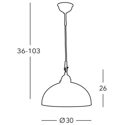 Kolarz 731.30.54 - Żyrandol na lince NONNA 1xE27/75W/230V