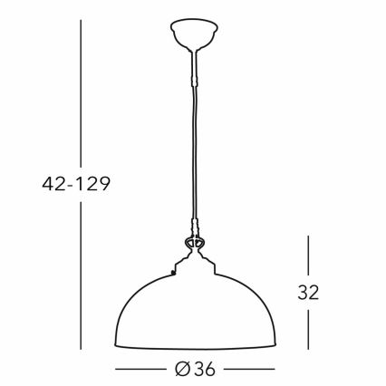 Kolarz 731.32.102 - Żyrandol na lince NONNA 1xE27/75W/230V śr. 36 cm jelenie zielony