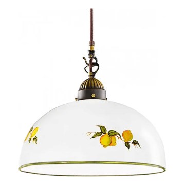 Kolarz 731.32.138 - Żyrandol na lince NONNA 1xE27/75W/230V śr. 36 cm cytryny