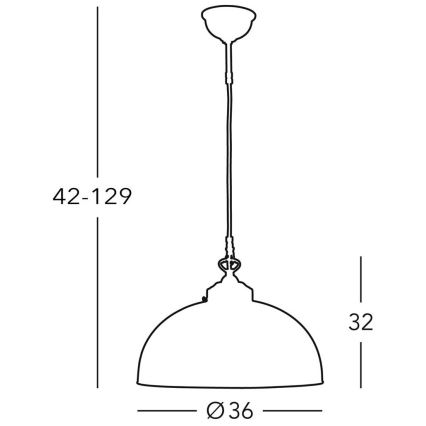 Kolarz 731.32.55 - Żyrandol na lince NONNA 1xE27/75W/230V