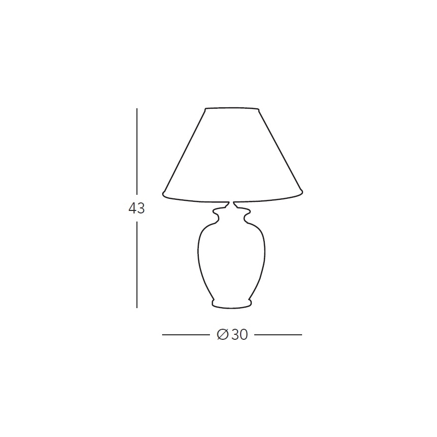 Kolarz 731.70W.100 - Lampka stołowa NONNA 1xE27/100W/230V biała