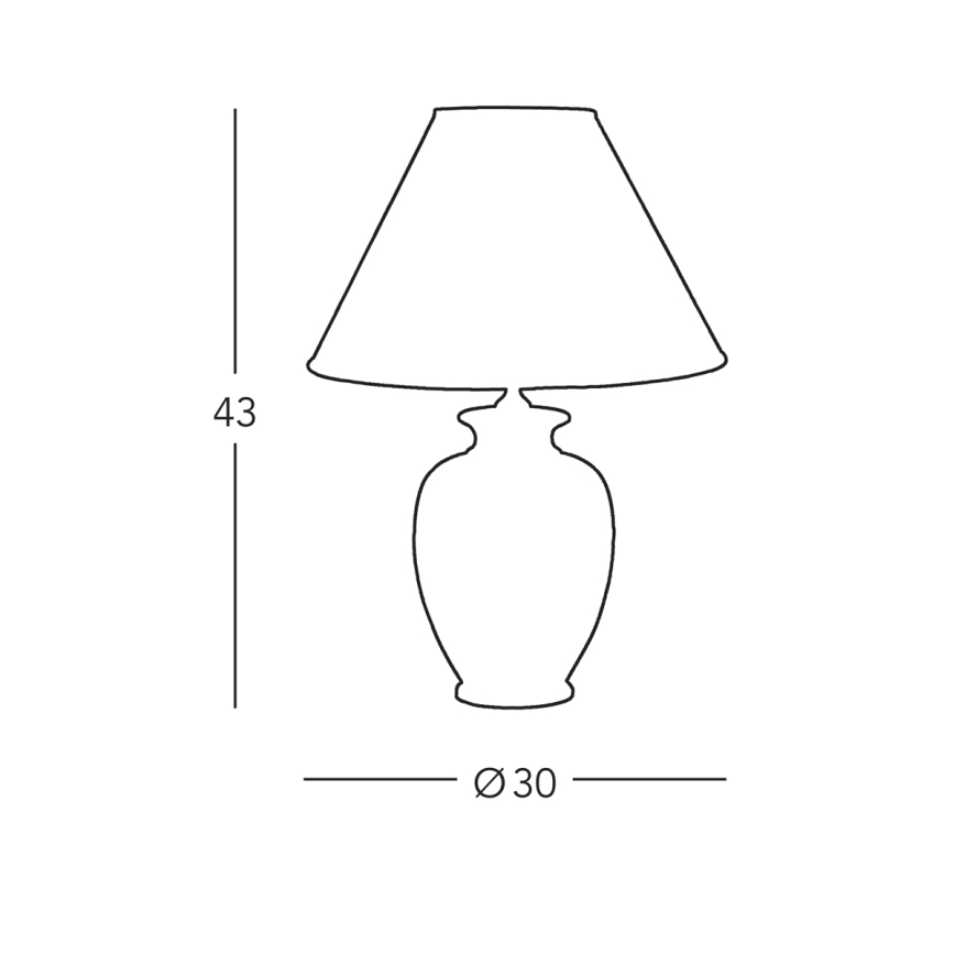 Kolarz 731.70W.150 - Lampa stołowa NONNA 1xE27/100W/230V z motywem jeleni, biała/złota