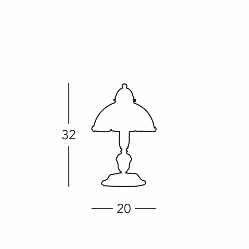 Kolarz 731.73.100 - Lampa stołowa NONNA 1xE27/75W/230V brązowy/jelenie zielony