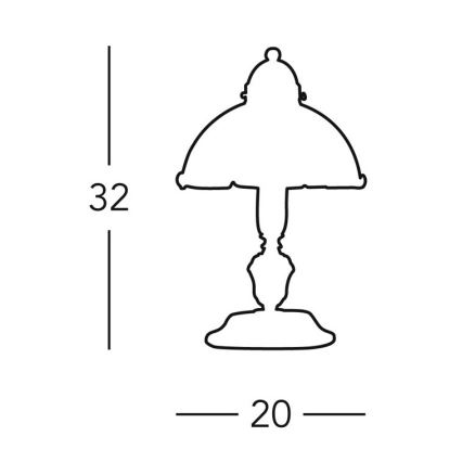 Kolarz 731.73.17 - Lampa stołowa NONNA 1xE14/60W/230V niebieska