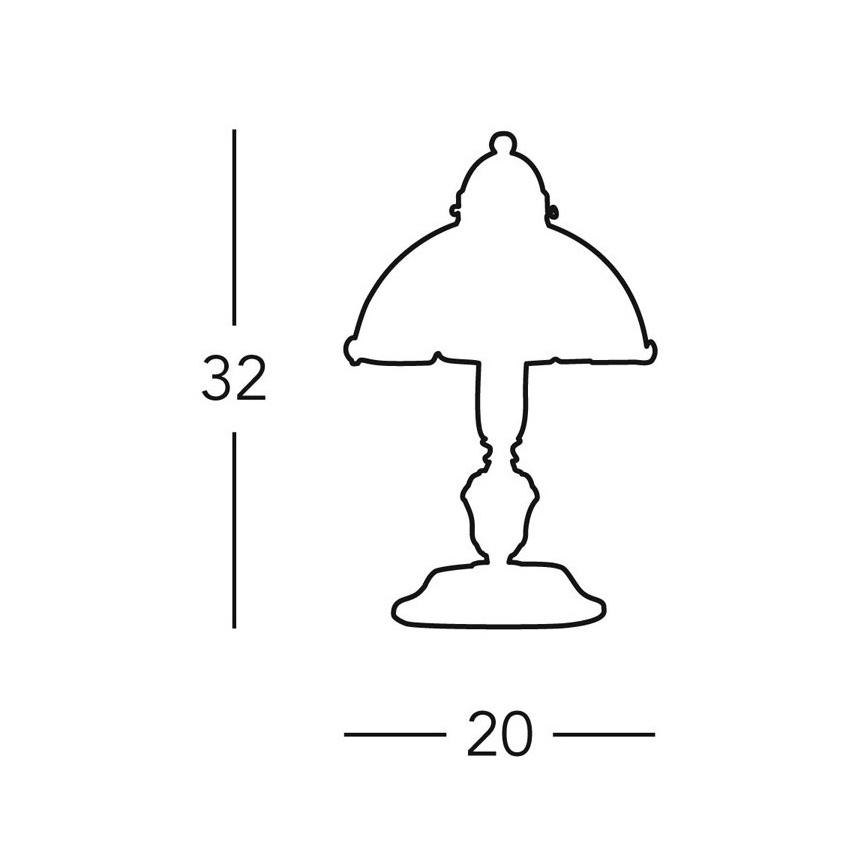 Kolarz 731.73.21 - Lampa stołowa NONNA 1xE14/60W/230V green