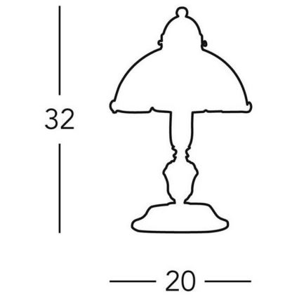 Kolarz 731.73.53 - Lampa stołowa NONNA 1xE14/60W/230V