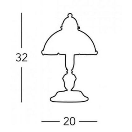 Kolarz 731.73.73 - Lampa stołowa NONNA 1xE27/75W/230V