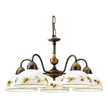 Kolarz 731.85.122 - Żyrandol na łańcuchu NONNA 5xE27/75W/230V winogrona