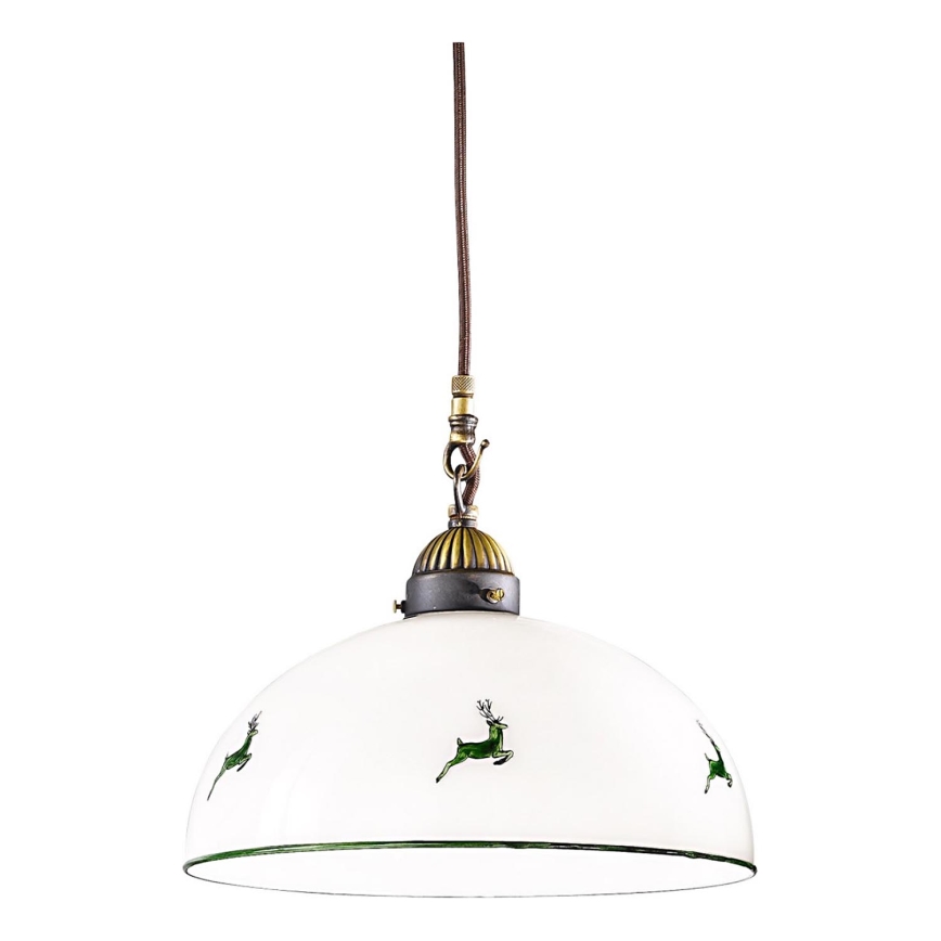 Kolarz 731.G101 - Szkło zamienne do żyrandola NONNA E27 o średnicy 30 cm, w kolorze jeleniej zieleni