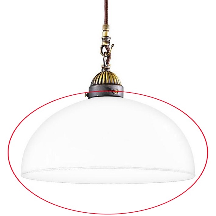 Kolarz 731.G54 - Klosz zapasowy do żyrandoli, lamp podłogowych i reflektorów NONNA E27 śr. 30 cm biały
