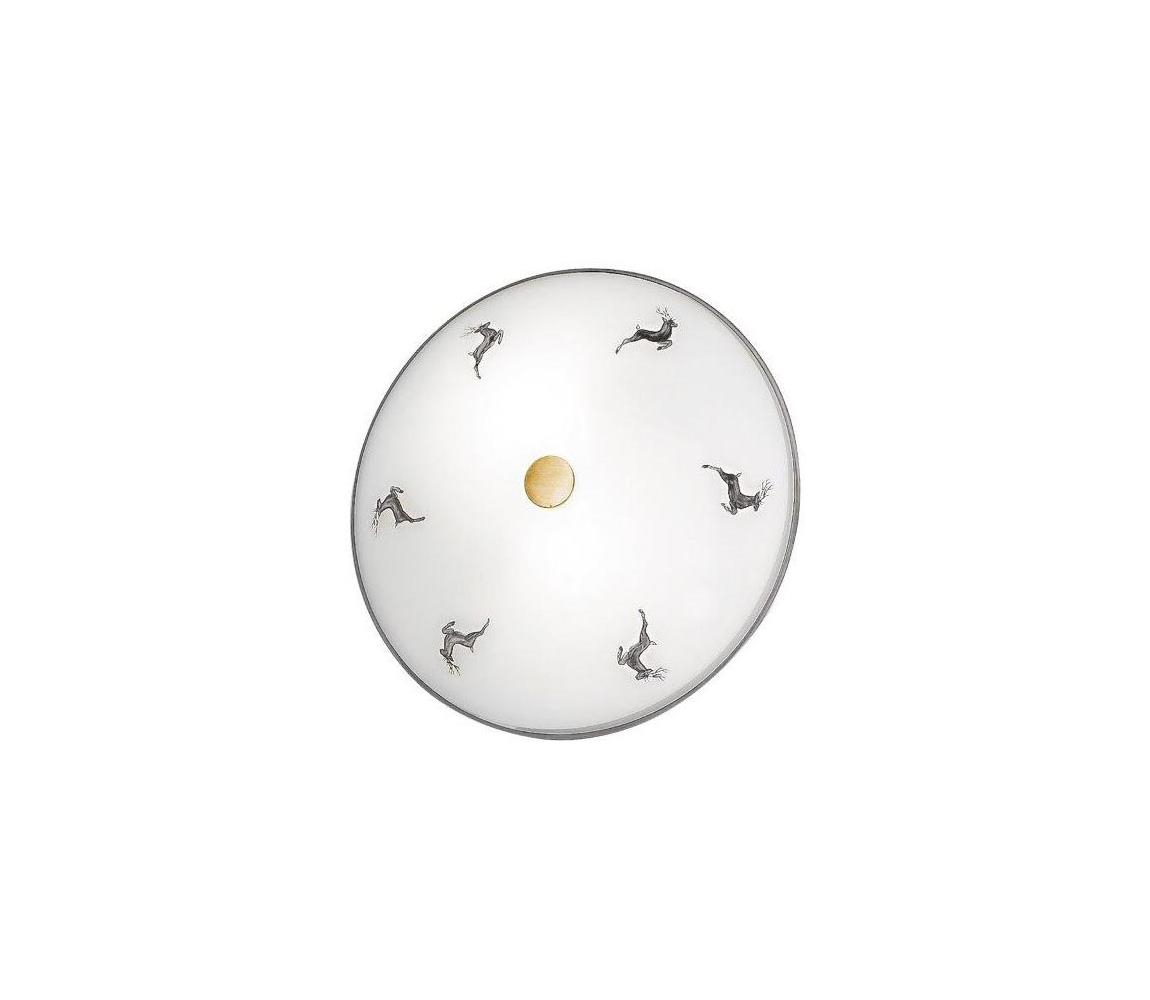 Kolarz 731.U12.4.133- Lampa sufitowa NONNA 2xE14/60W/230V śr. 32 cm szare/mosiądz