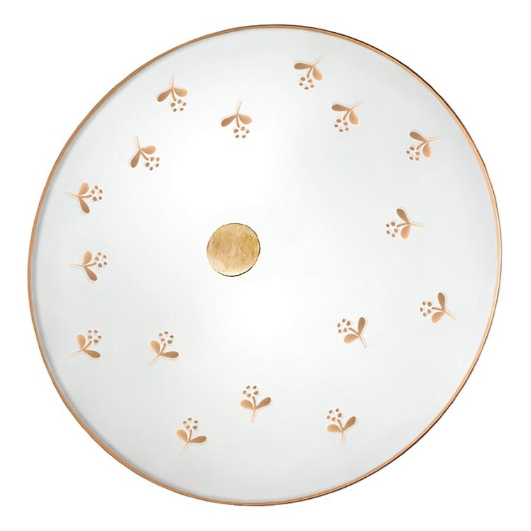 Kolarz 731.U12.4.160 - Kinkiet NONNA 2xE14/60W/230V, średnica 32 cm, motyw kwiatów, różowe złoto