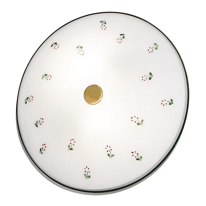 Kolarz 731.U12.4.70- Lampa sufitowa NONNA 2xE14/60W/230V śr. 32 cm zielony/mosiądz