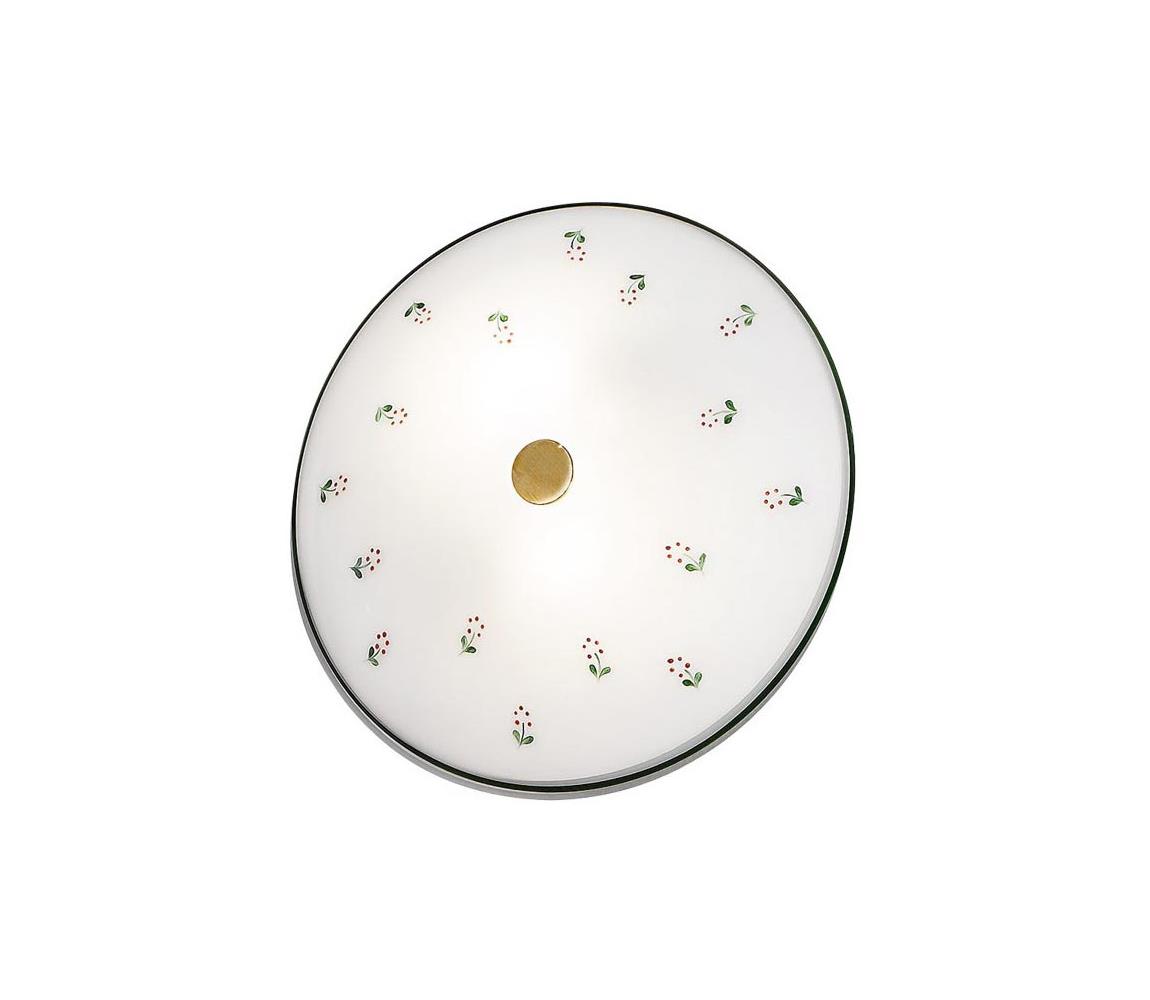 Kolarz 731.U12.4.70- Lampa sufitowa NONNA 2xE14/60W/230V śr. 32 cm zielony/mosiądz