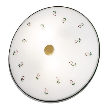 Kolarz 731.U12.4.70 - Lampa sufitowa NONNA 2xE14/60W/230V Ø 32 cm zielony/mosiądz