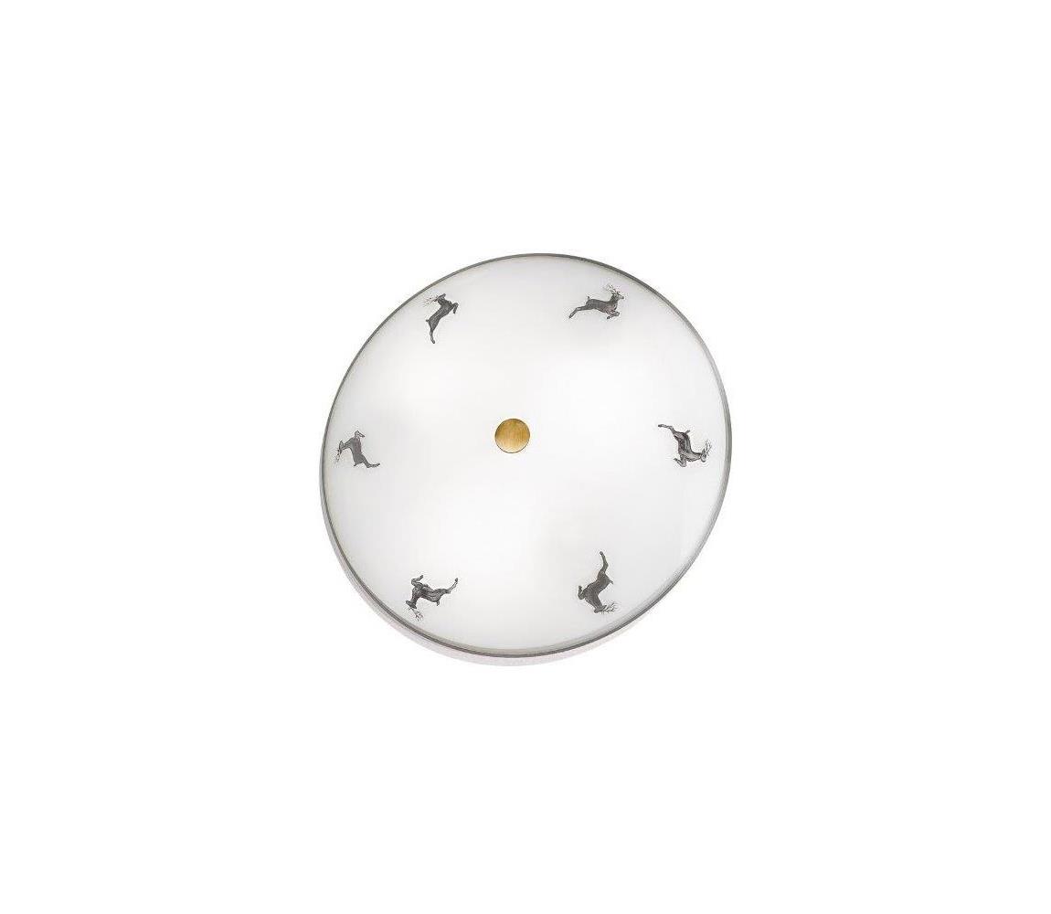 Kolarz 731.U13.4.133- Lampa sufitowa NONNA 3xE27/60W/230V śr. 42 cm szara/mosiądz