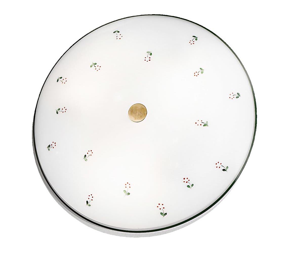 Kolarz 731.U13.4.70- Lampa sufitowa NONNA 3xE27/60W/230V pr.42 cm zielony/mosiądz