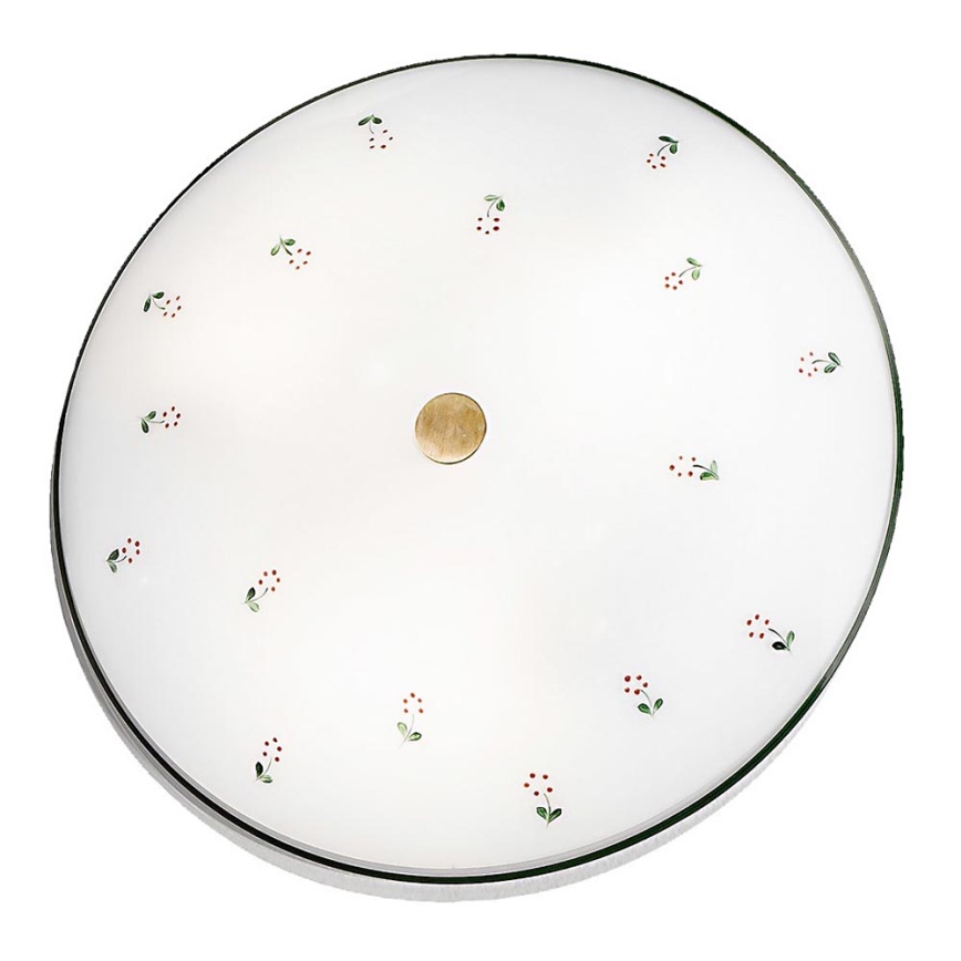 Kolarz 731.U13.4.70- Lampa sufitowa NONNA 3xE27/60W/230V śr. 42 cm zielony/mosiądz