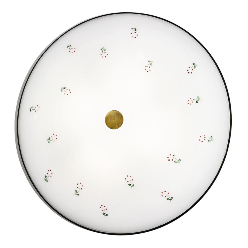 Kolarz 731.U14.4.70- Lampa sufitowa NONNA 4xE27/60W/230V śr. 54 cm zielony/mosiądz