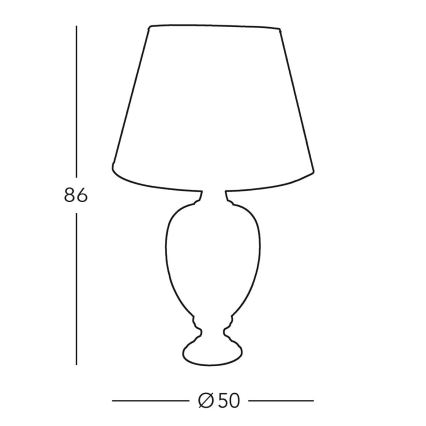 Kolarz 780.71 - Lampa stołowa DAUPHIN 1xE27/100W/230V