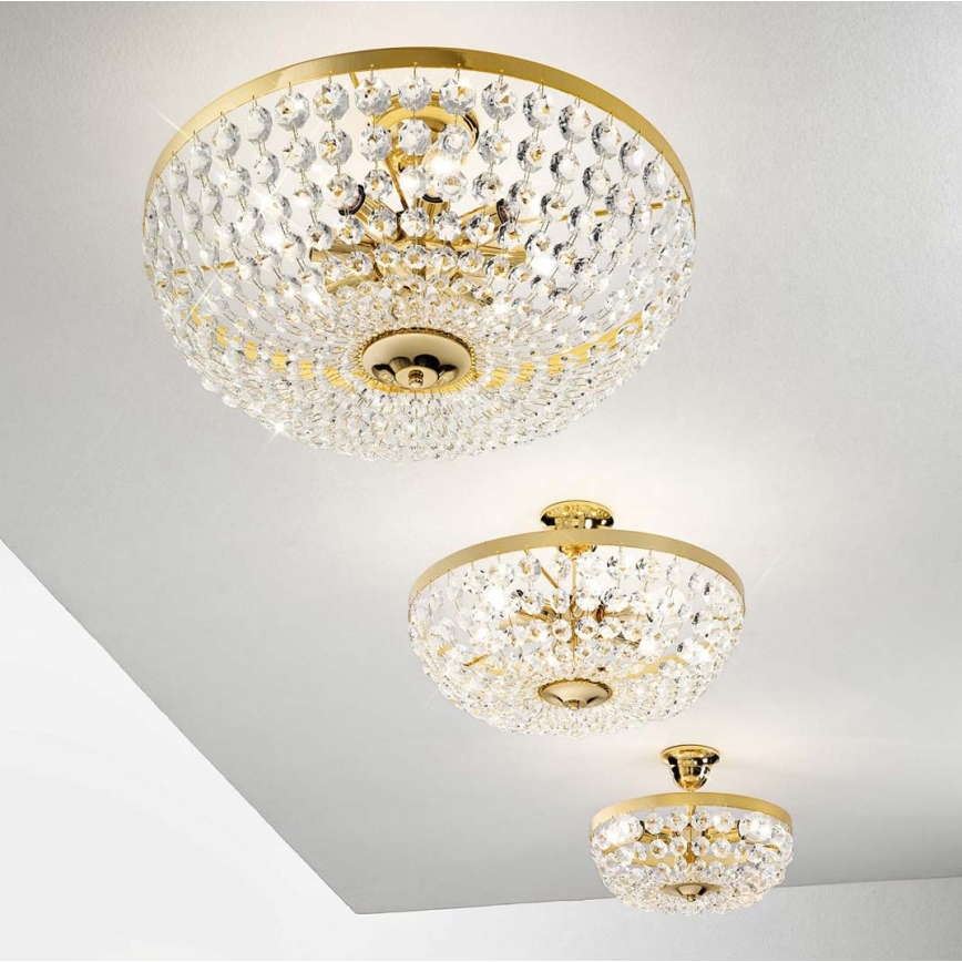 Kolarz 960.18K.3 - Kryształowy żyrandol na drążku VALERIE 8xE14/40W/230V 24K złoty