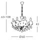 Kolarz 960.88 - Kryształowy żyrandol na łańcuchu VALERIE 8xE14/40W/230V