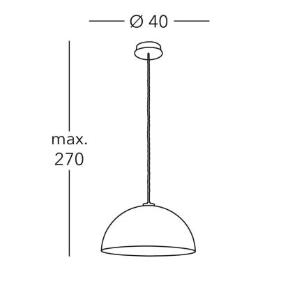 Kolarz A1339.31.Co.VinAu/40 - Lampa wisząca na linkach CULT 1xE27/100W/230V śr. 40 cm złota