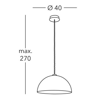 Kolarz A1339.31.Co.VinAu/40 - Żyrandol na lince CULT 1xE27/100W/230V śr. 40 cm złoty