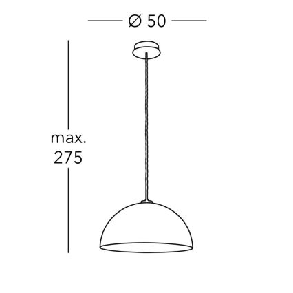 Kolarz A1339.31.Co.VinAu/50 - Żyrandol na lince CULT 1xE27/100W/230V śr. 50 cm złoty