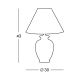 Kolarz A1340.70 - Lampa stołowa CHIARA 1xE27/100W/230V biała średnica 30 cm