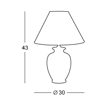 Kolarz A1340.70 - Lampa stołowa CHIARA 1xE27/100W/230V biała średnica 30 cm