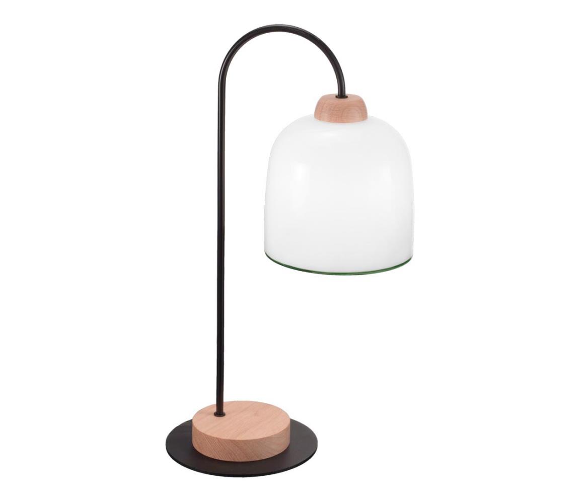 Kolarz A1352.71.G - Lampa stołowa NONNA 1xE27/60W/230V dąb/biała/zielona